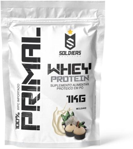 Whey Protein Primal 1Kg - Importado - Soldiers Nutrition Sabor:Beijinho